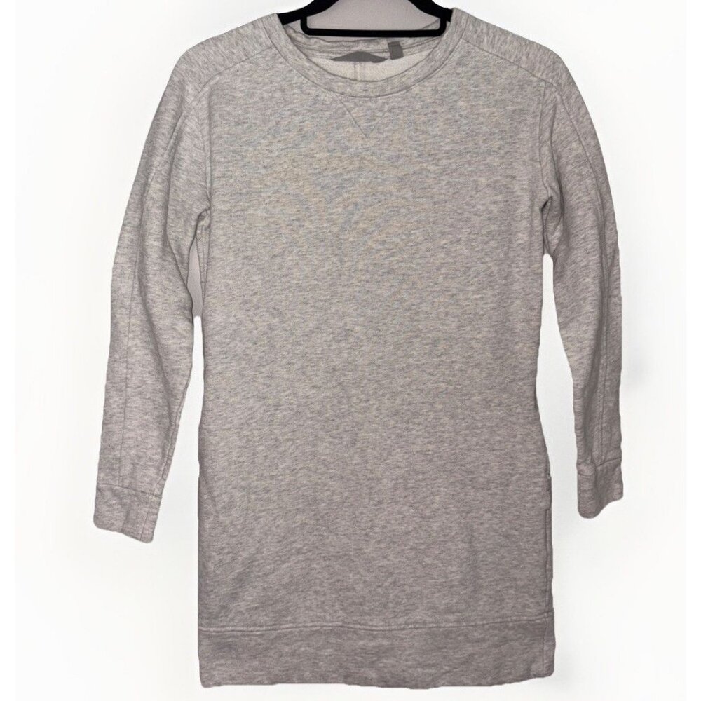 Athleta Coaster Bounce Back Sweatshirt Dress Pockets Grey Women's Size XXS